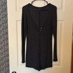 Fashion Nova Charcoal Knit romper